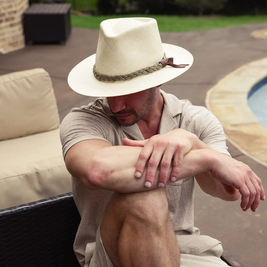 Manta | Mens Natural Genuine Ecuador Woven Panama Hat