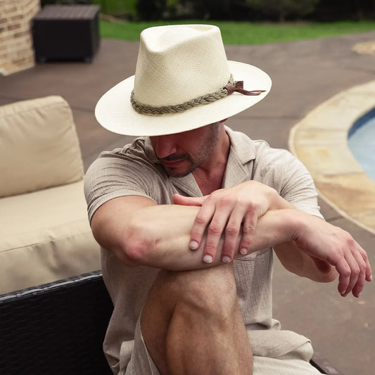 Manta | Mens Natural Genuine Ecuador Woven Panama Hat