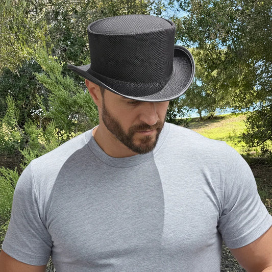 Rogue | Mens Black Breathable Mesh Top Hat