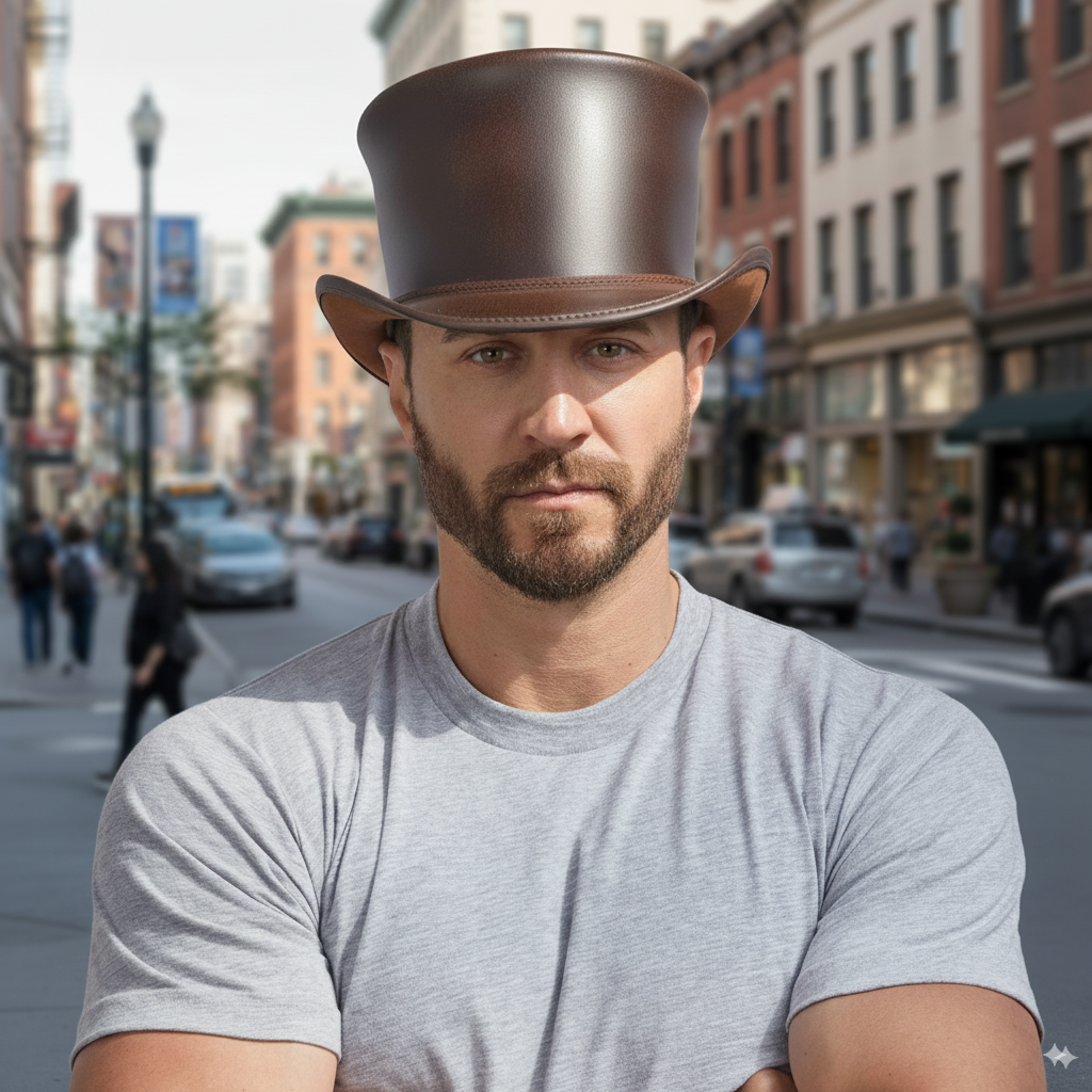 El Dorado | Mens Leather Top Hat