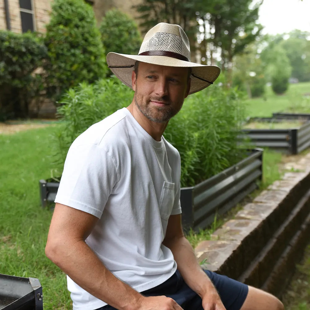 Florence | Mens Wide Brim Firm Straw Sun Hat