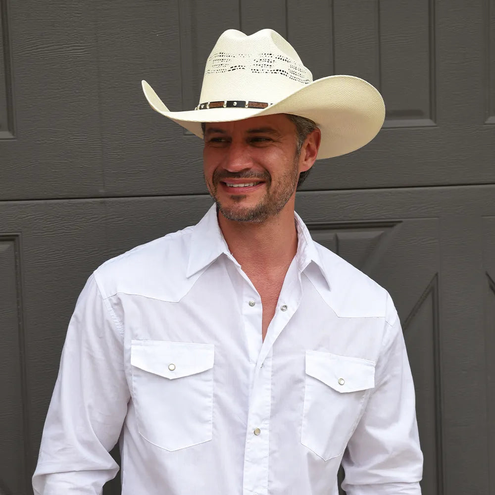 Montana | Mens Straw Cowboy Hat with Western Hat Band