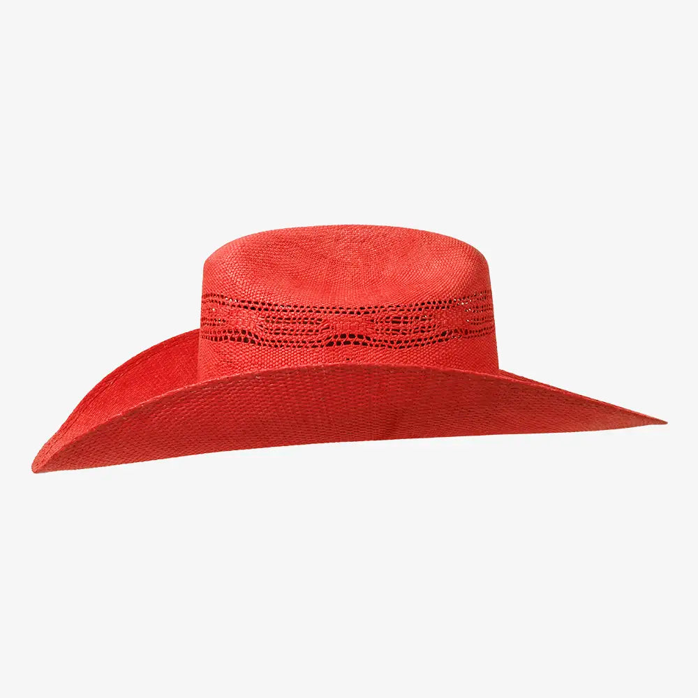 American Maverick | Mens Vented Crown Bangora Straw Cowboy Hat