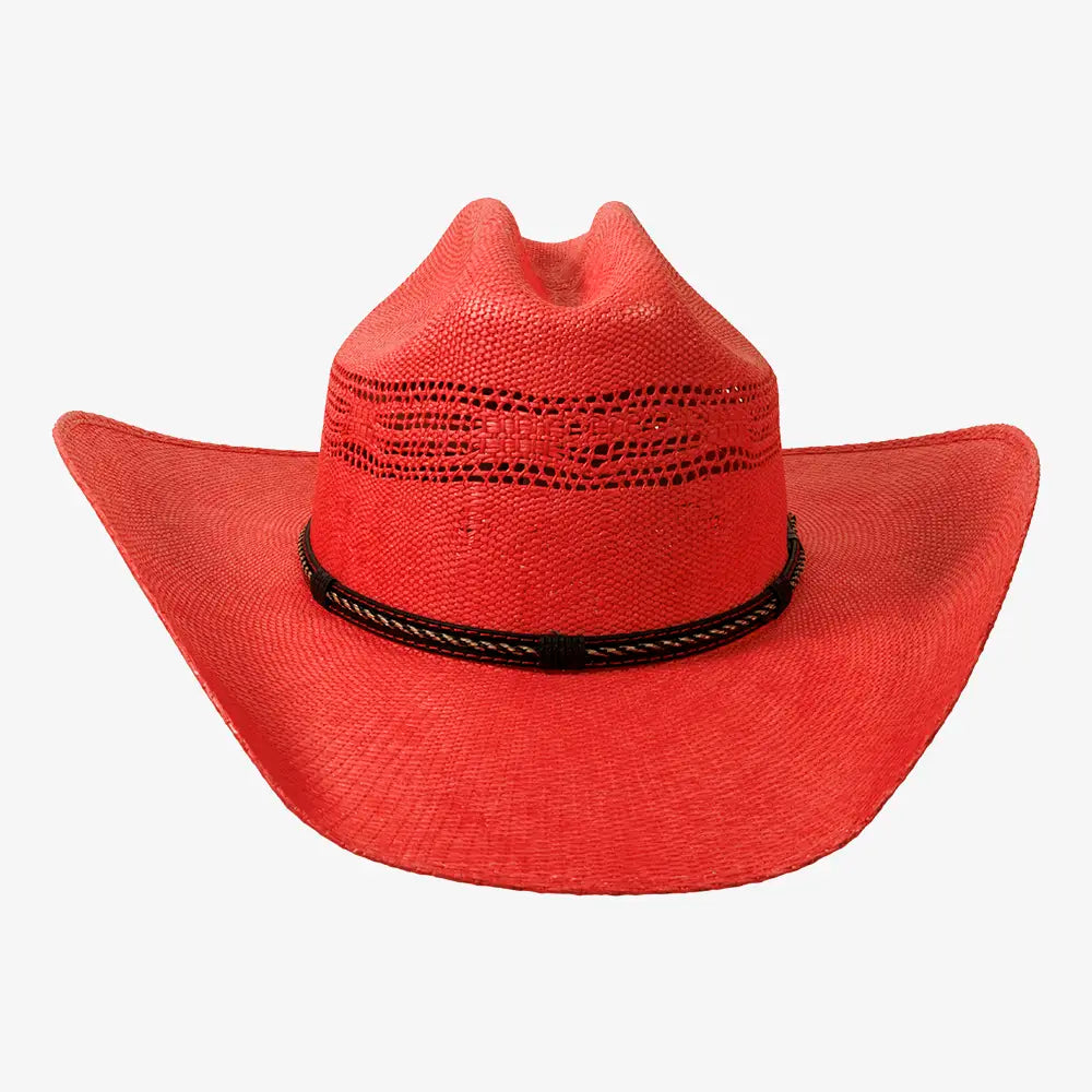 American Maverick | Mens Vented Crown Bangora Straw Cowboy Hat