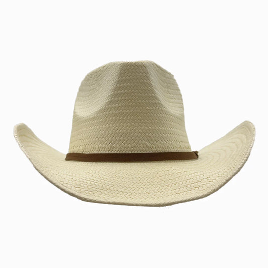 Avery | Womens Pinch Front Western Curled Straw Cowgirl Hat