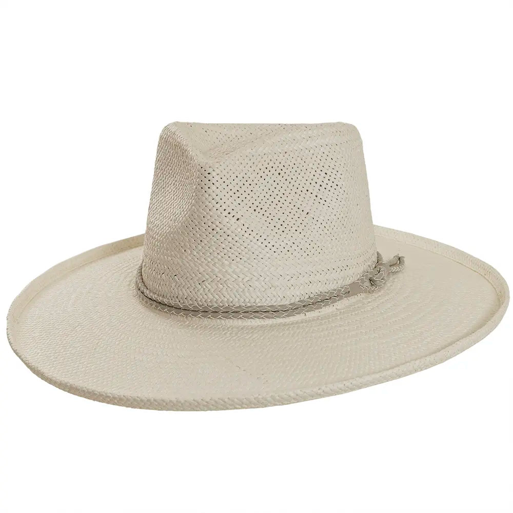 Bailey White Sun Straw Hat Front View