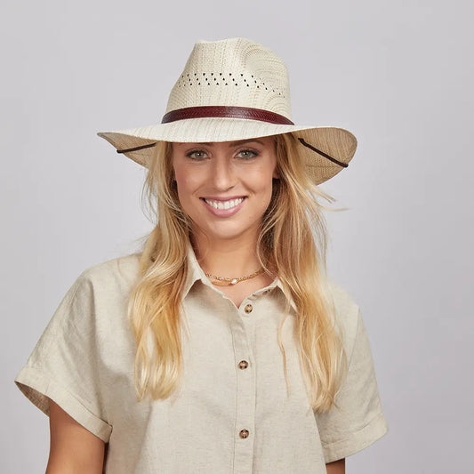 Barcelona | Womens Wide Brim Firm Straw Sun Hat
