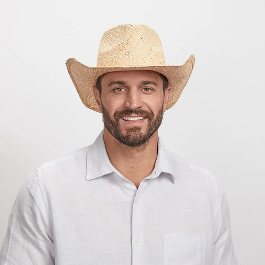 Belle | Mens Natural Straw Cowboy Hat