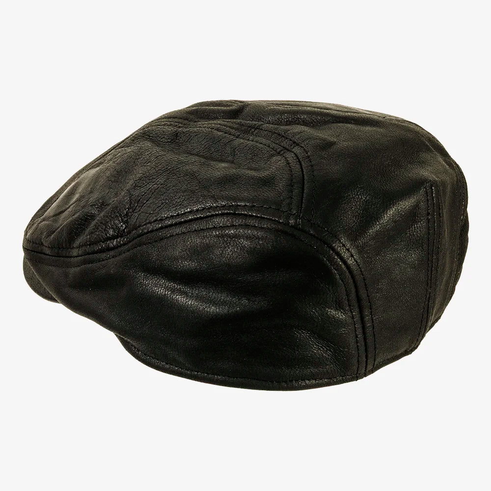 Bookie | Womens Leather Flat Cap