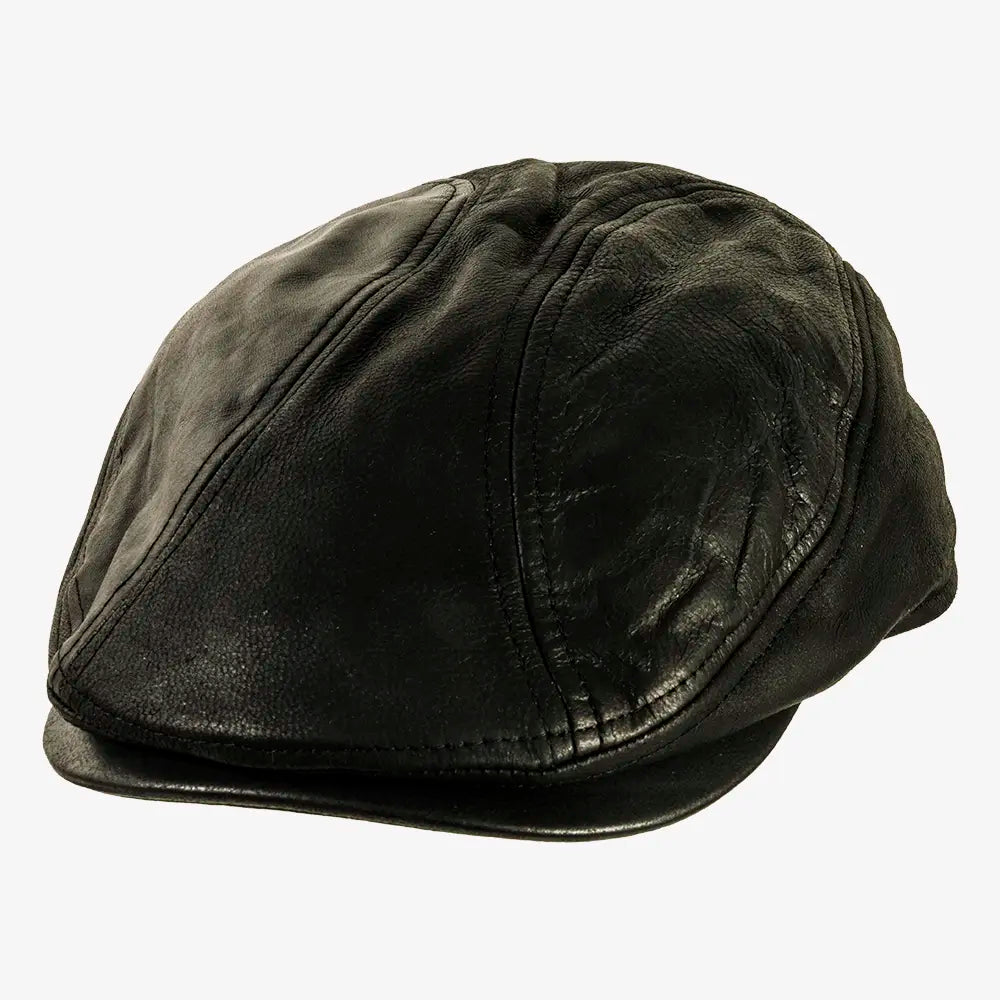 Bookie | Mens Leather Flat Cap