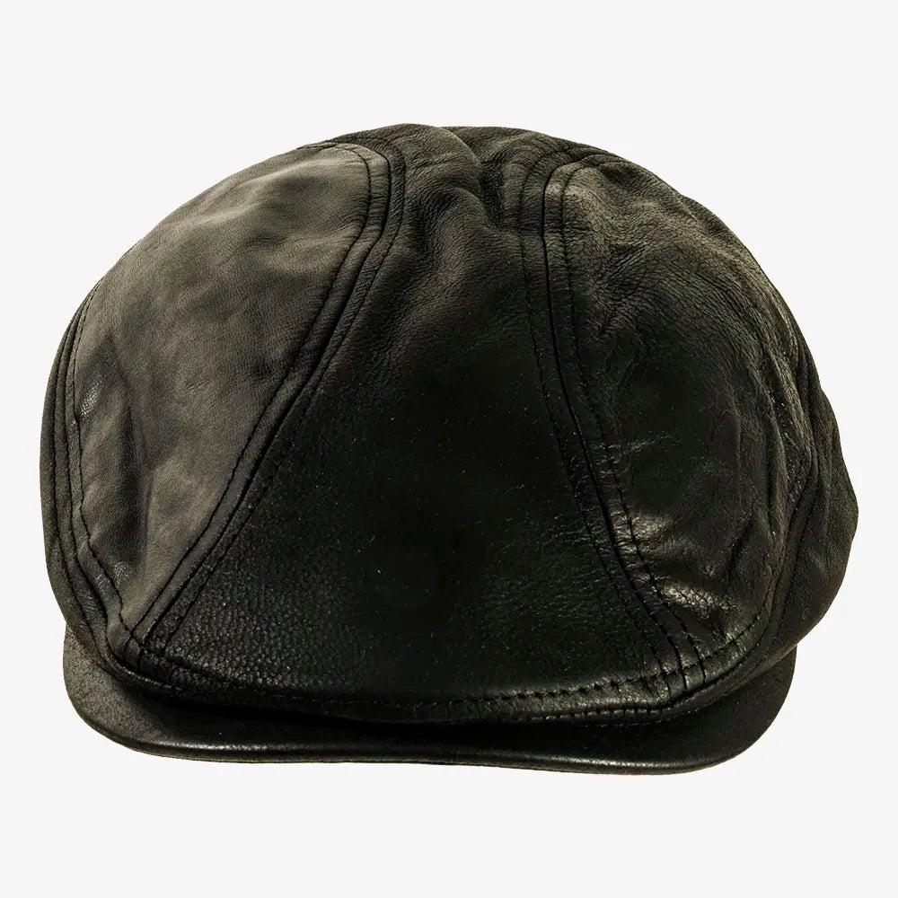 Bookie | Mens Leather Flat Cap