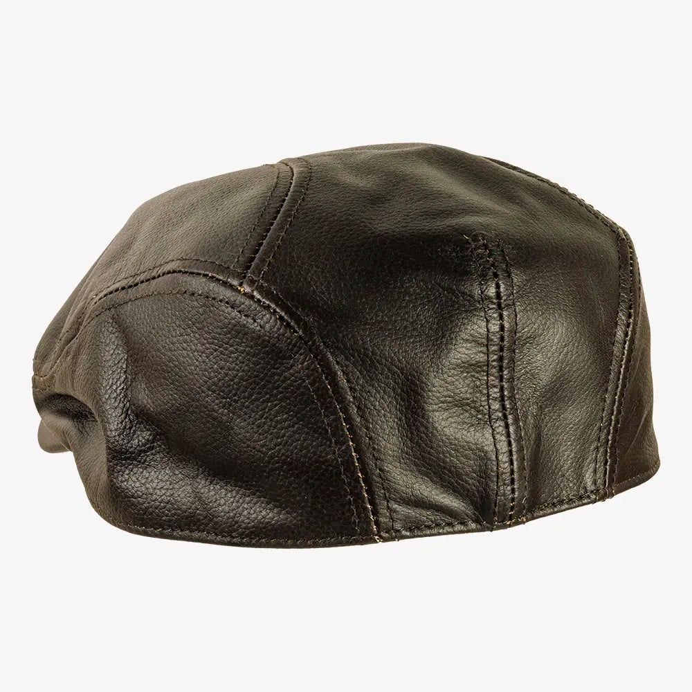 Bookie | Womens Leather Flat Cap