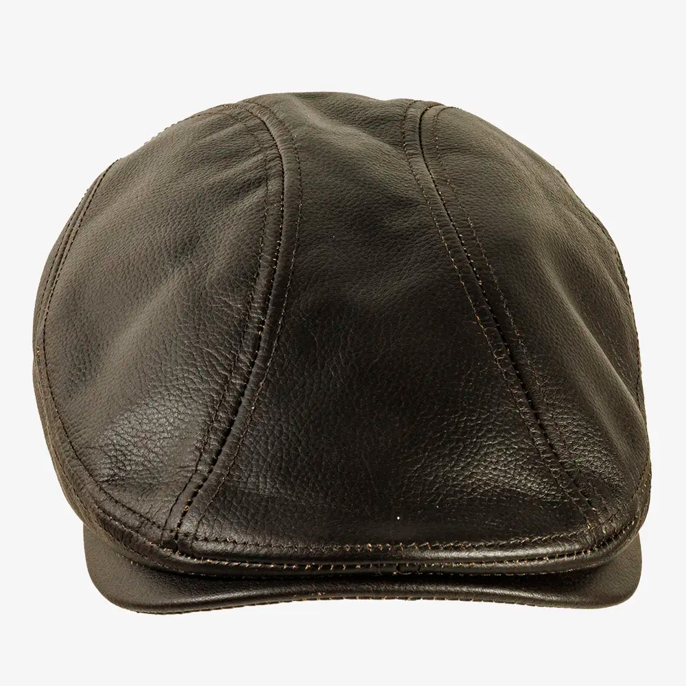 Bookie | Mens Leather Flat Cap