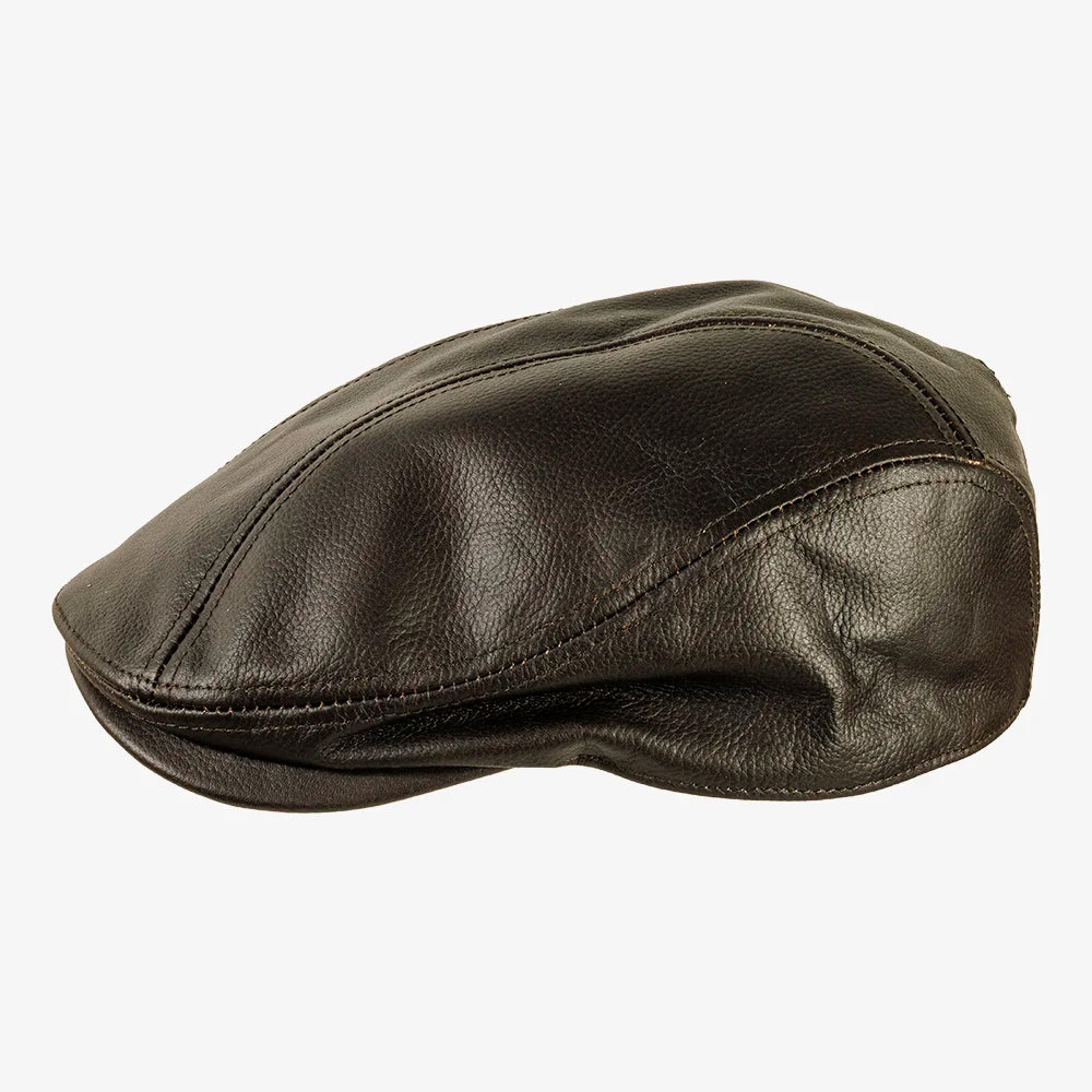 Bookie | Womens Leather Flat Cap