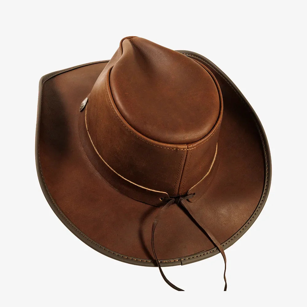 Cyclone | Mens Leather Cowboy Hat
