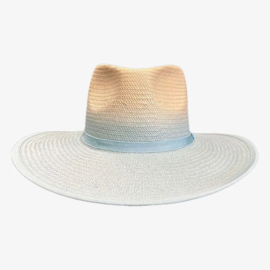 Day Tripper | Mens Baby Blue Straw Wide Brim Sun Hat