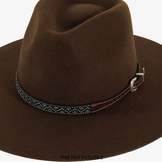 Elan | Leather Hat Band with Three Piece Buckle