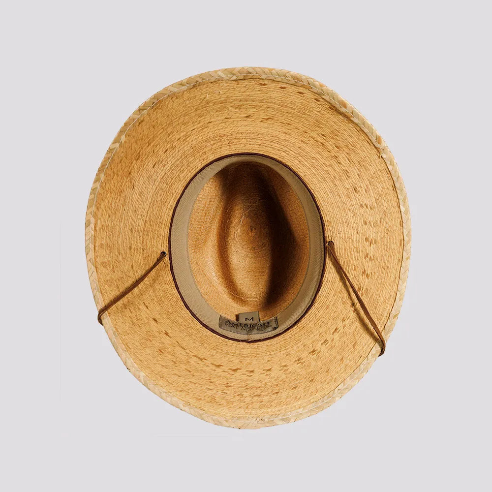 Falcon | Womens Tan Fine Mexican Palm Wide Brim Straw Sun Hat