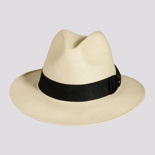 Havana | Womens Ivory Toyo Straw Panama Hat with Downturned Brim