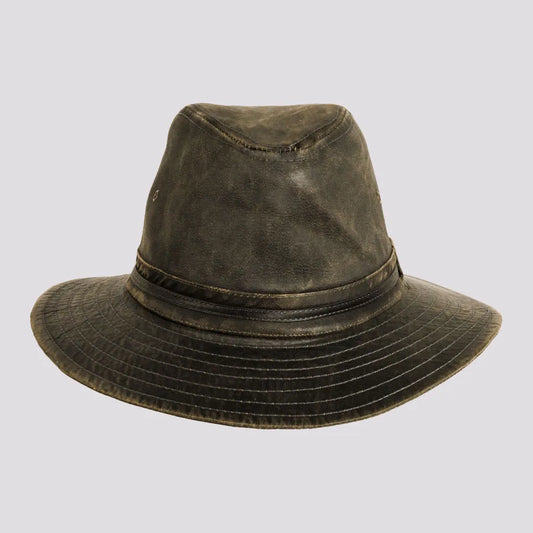 Hood | Mens Black Weathered Cotton Outback Hat