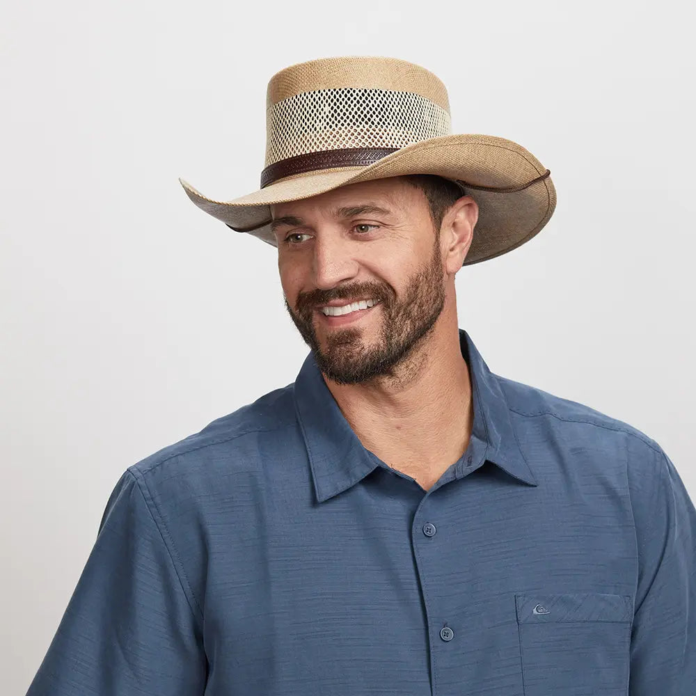 Madrid | Mens Wide Brim Firm Straw Gambler Hat