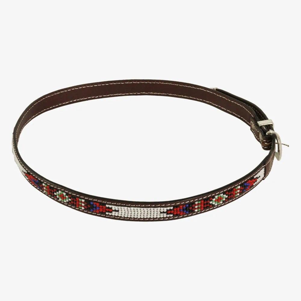 Mika | Beaded Leather Hat Band