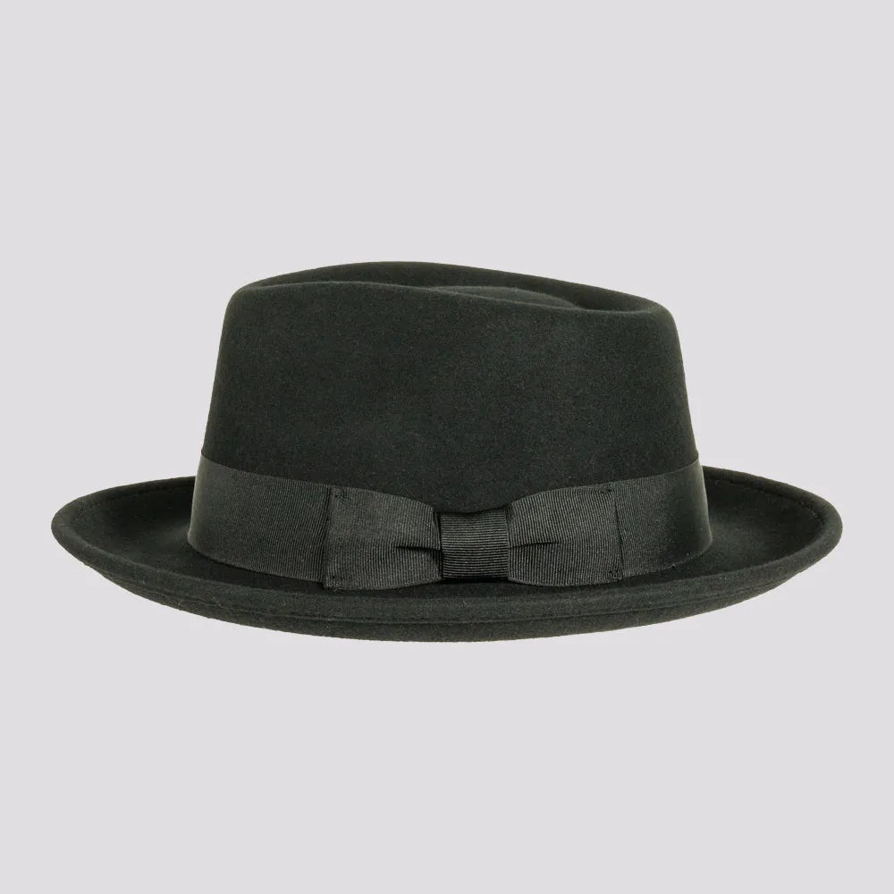 Newark | Mens Crushable Wool Felt Teardrop Fedora Hat