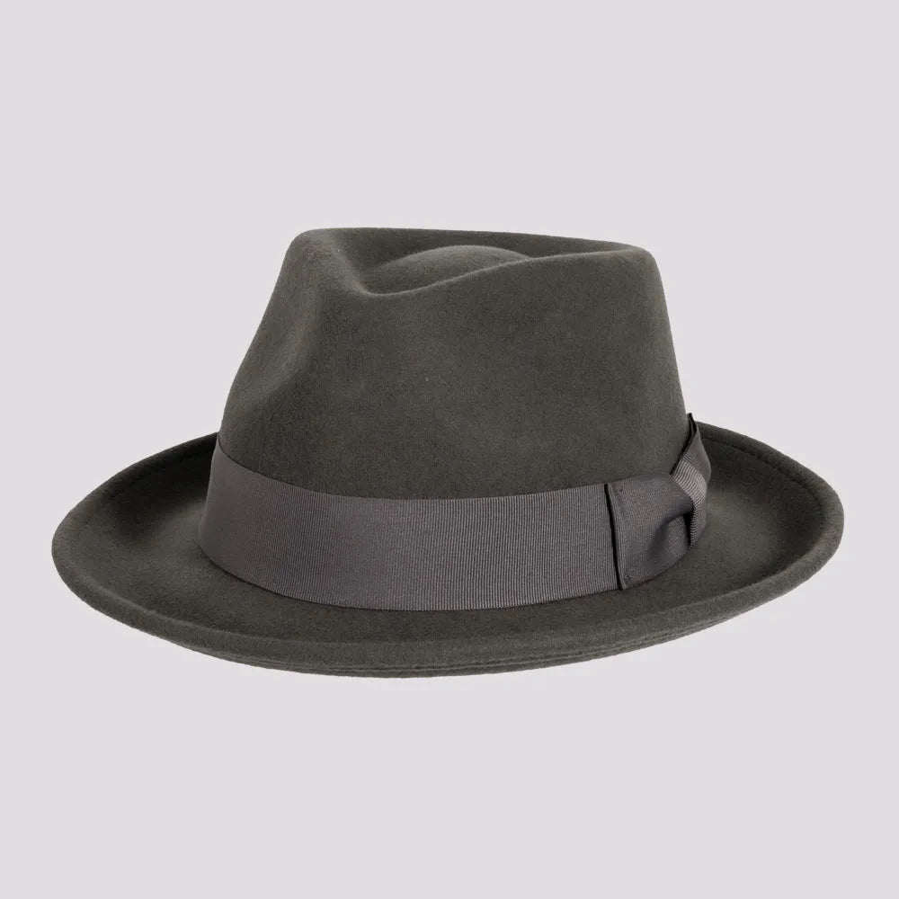Newark | Womens Crushable Wool Felt Teardrop Fedora Hat