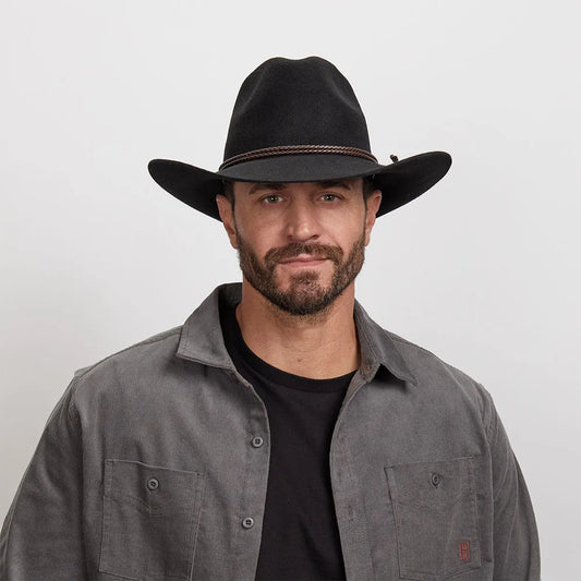sequoia black men felt cowboy hat