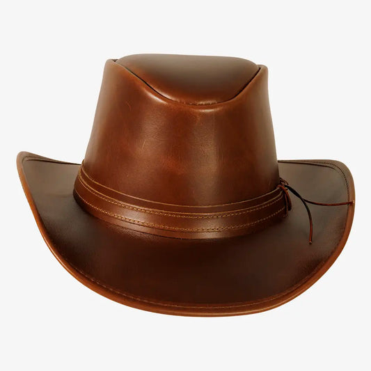 Slicker | Mens Cypress Tan Genuine Leather Outback Cowboy Hat