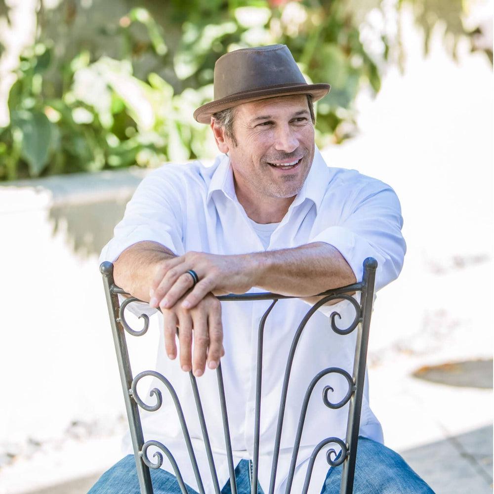 Soho Chocolate Leather Trilby Fedora by American Hat Makers