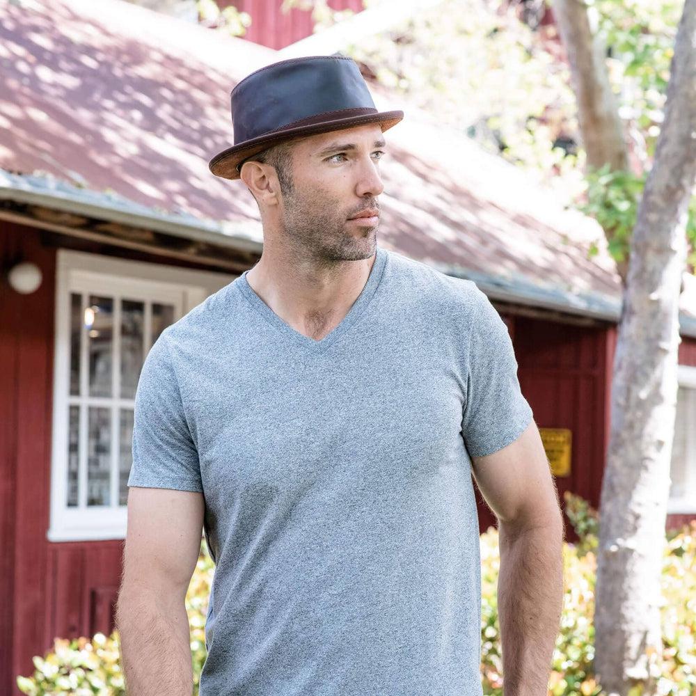 Soho Chocolate Leather Trilby Fedora by American Hat Makers