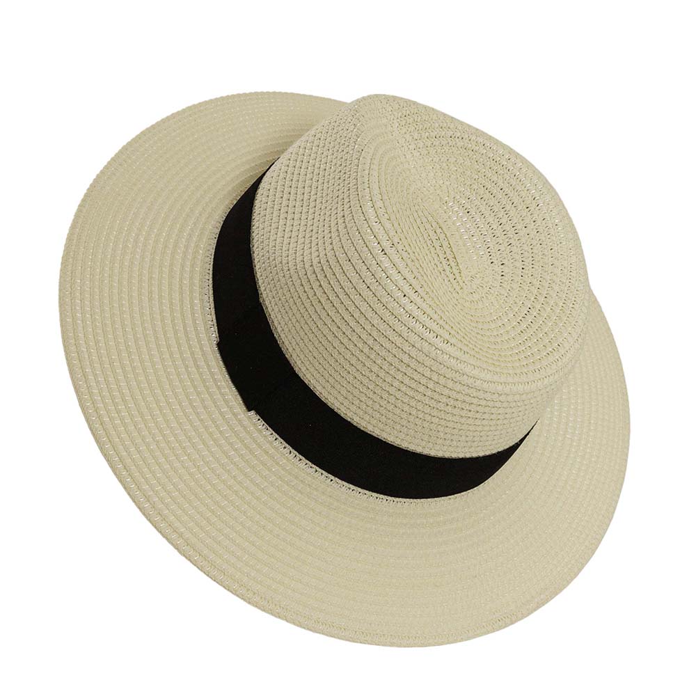 St Lucia | Mens Paper Braid Teardrop Fedora Sun Hat