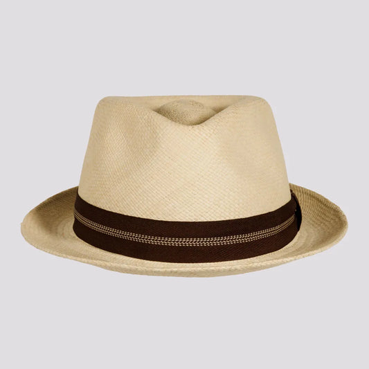 Trinidad | Mens Natural Genuine Panama Stingy Brim Fedora Hat