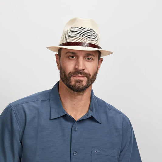 Tuscany | Mens Fedora Firm Straw Trilby Hat