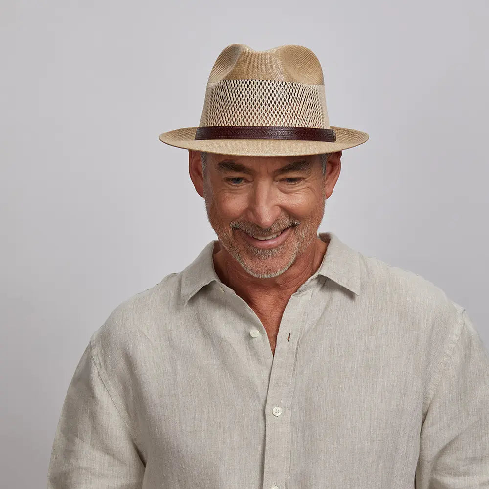 Tuscany | Mens Fedora Firm Straw Trilby Hat