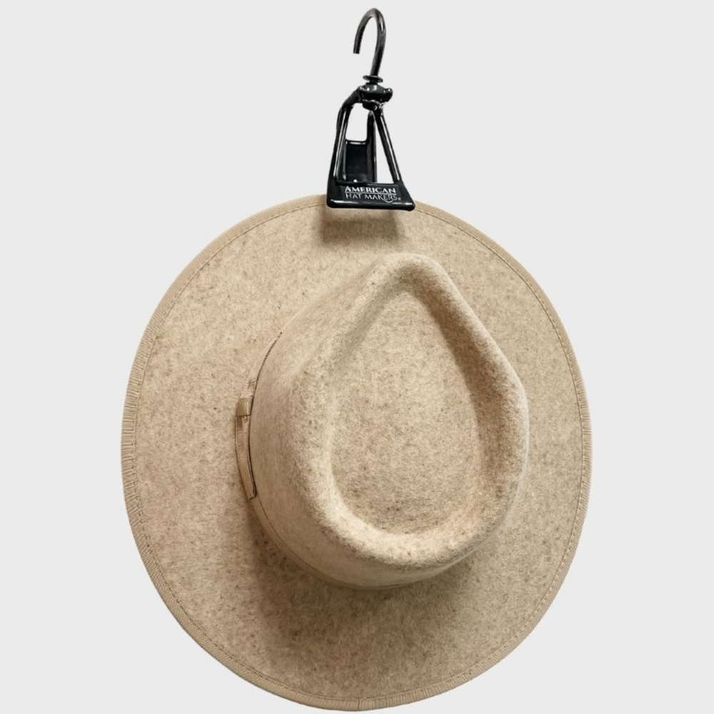 A top view of a Metal Hat Hook with 6.5" Length