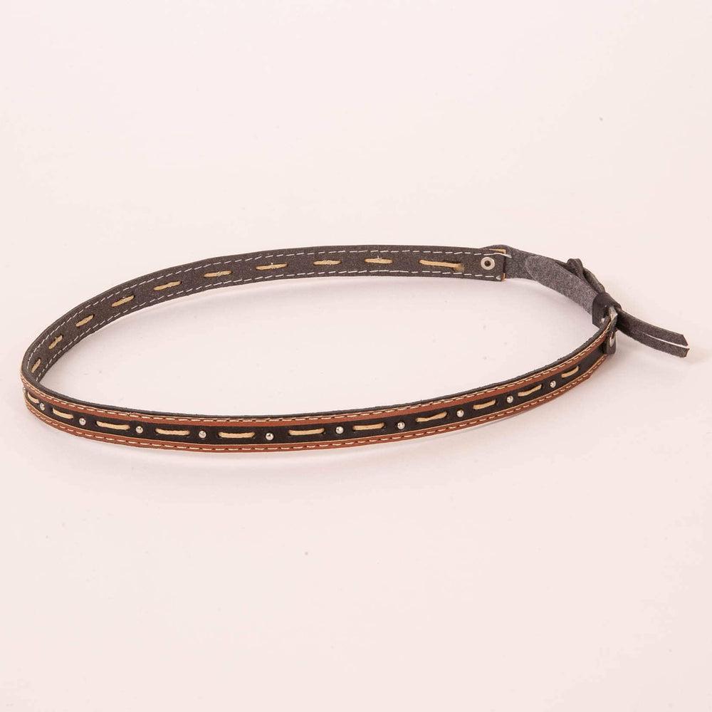 A side view of a Dillon Black Hat Band