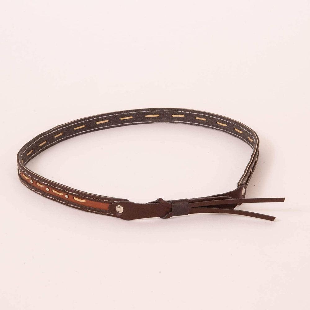 A back view of a Dillon Brown Hat Band