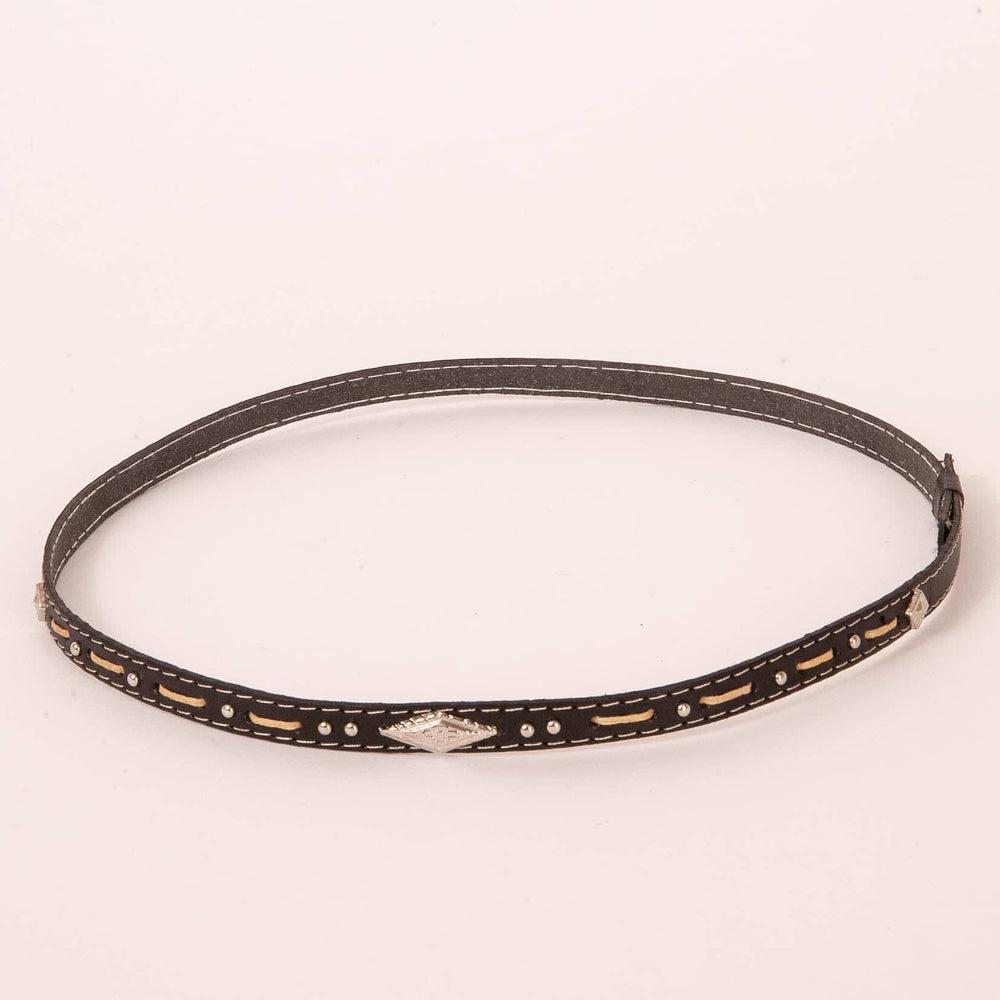 A closer view of a Piney Black Hat Band