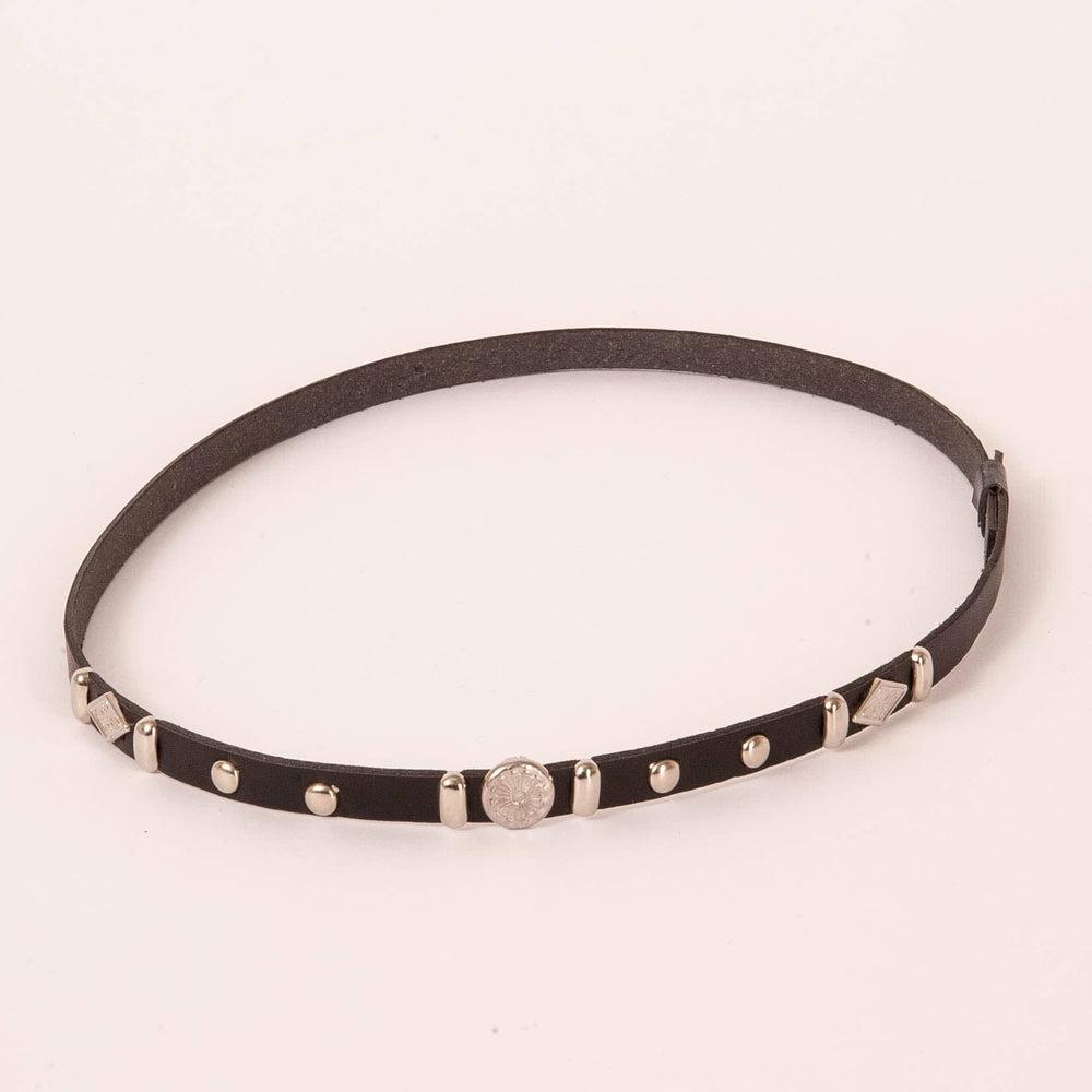 A front view of a Rawlins Black Hat Band