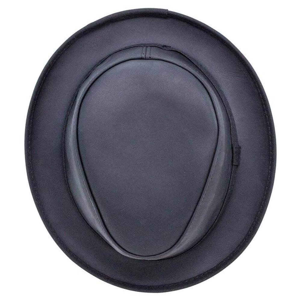 Soho Black Leather Trilby Fedora by American Hat Makers