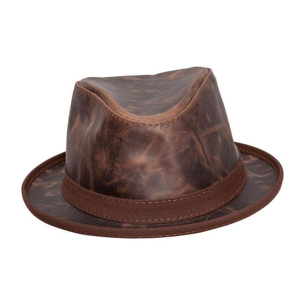 Soho Chocolate Leather Trilby Fedora by American Hat Makers