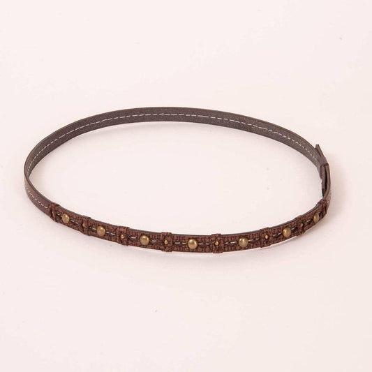 A front view of a Sonoma Brown Hat Band