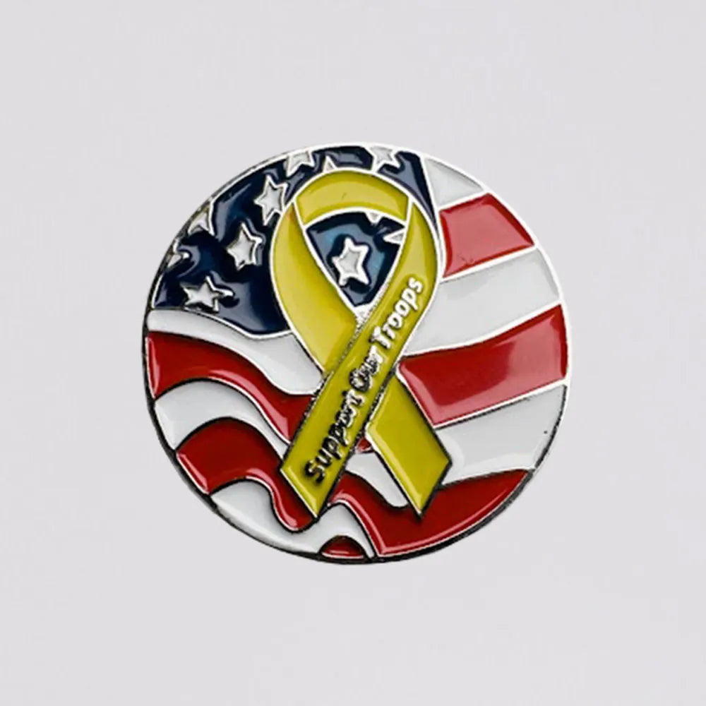 Support for Troops Magnetic Hat Pin