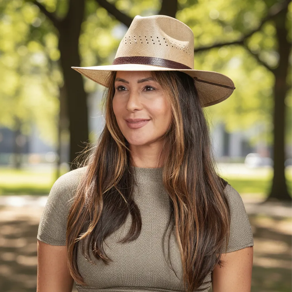 Barcelona | Womens Wide Brim Firm Straw Sun Hat