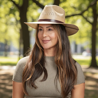 Barcelona | Womens Wide Brim Firm Straw Sun Hat