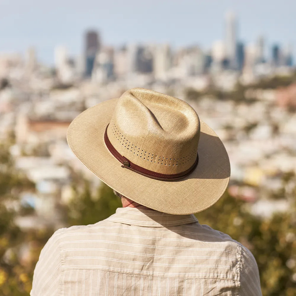 Barcelona | Mens Wide Brim Firm Straw Sun Hat