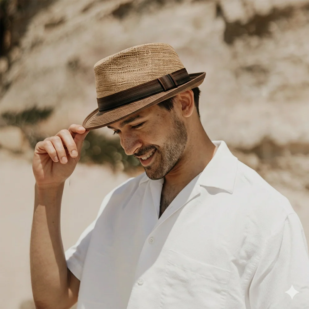 Carmel | Mens Straw Fedora Hat