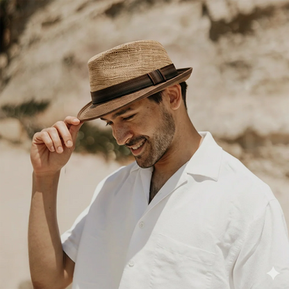 Carmel | Mens Straw Fedora Hat